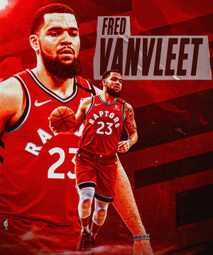 Fred Vanvleet Basketball Red Art Wallpaper