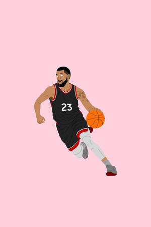 Fred Vanvleet Pink Minimalist Art Wallpaper