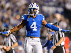 Fred Warner American Football Blue Wallpaper