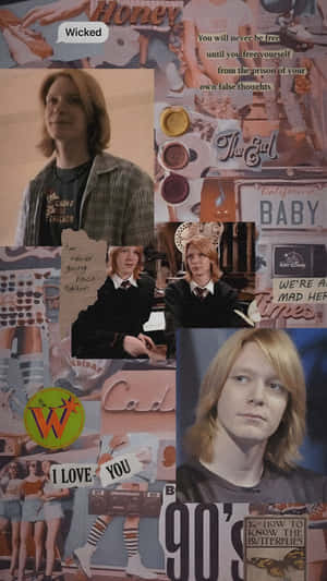Fred Weasley Character Collage Wallpaper