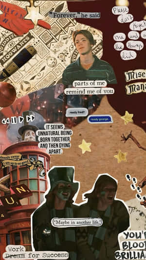 Fred Weasley Tribute Collage Wallpaper