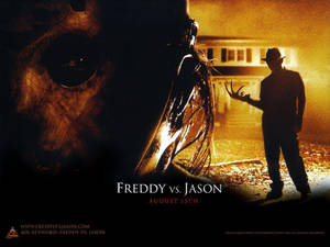 Freddy Vs Jason: Iconic Horror Movie Wallpaper