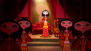 Freds Head Anette In A Temple Wallpaper