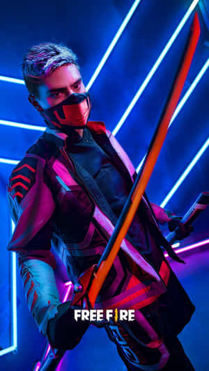 Free Fire Chrono Red Sword Wallpaper