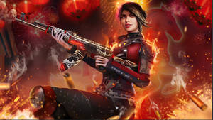 Free Fire Desktop Girl On Fire Wallpaper