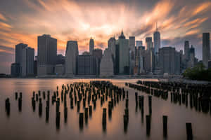 Freedom Tower Skyline With Hudson River Wallpaper