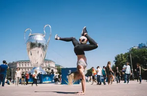 Freestyle Soccer Tricksin Urban Setting Wallpaper