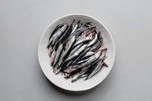 Fresh Anchovieson Plate Wallpaper