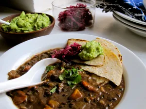 Fresh And Delicious Black Bean Soup Wallpaper