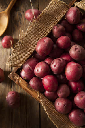 Fresh And Vibrant Red Potatoes Wallpaper