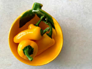 Fresh And Vibrant Yellow Bell Pepper Wallpaper