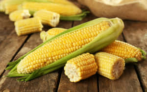 Fresh And Vibrant Yellow Corn Up Close Wallpaper