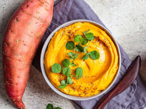 Fresh And Vibrant Yellow Sweet Potatoes Wallpaper