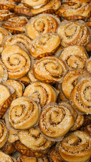 Fresh Baked Cinnamon Rolls Top View.jpg Wallpaper