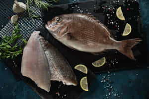 Fresh Bream Fish Preparation Wallpaper