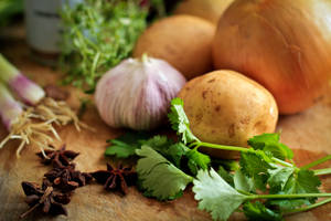 Fresh Cooking Ingredients Photography Wallpaper