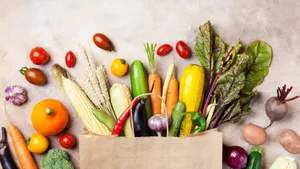 Fresh Grocery Items - Tomatoes And Onions Wallpaper