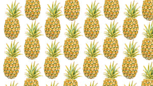 Fresh Pineapple On Fresh Desktop Wallpaper