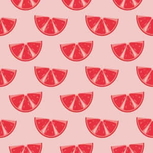 Fresh Pink Grapefruit Slices Wallpaper