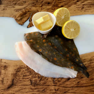 Fresh Plaice Fillet With Lemon And Butter Wallpaper