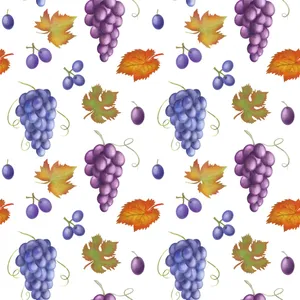 Fresh Purple Grapes Bunch Wallpaper