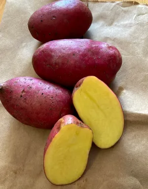 Fresh Red Potatoes On Display Wallpaper