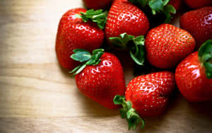 Fresh Red Strawberry - The Perfect Summer Treat Wallpaper