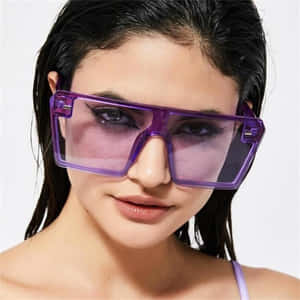 Freshen Up Your Style With These Fashionable Purple Sunglasses Wallpaper