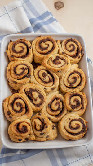 Freshly Baked Cinnamon Rolls Wallpaper