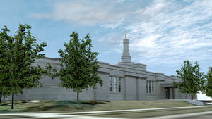 Fresno California Temple Exterior Daytime Wallpaper