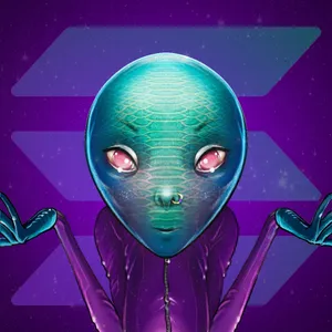 Friendly Cartoon Alien Waving Hello Wallpaper