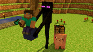 Friendly Minecraft Enderman Wallpaper