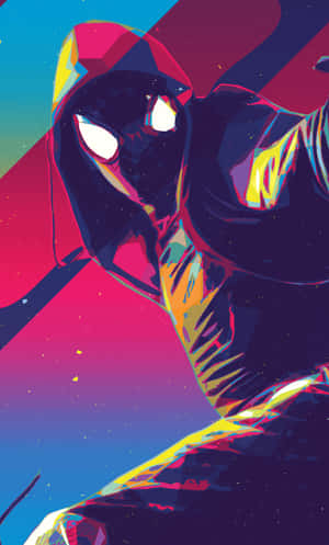 Friendly Neighborhood Spider-man Swinging Into Action Wallpaper