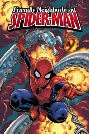 Friendly Neighborhood Spider-man Swinging Through The City Wallpaper