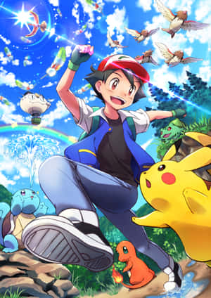 Friends For Life - Ash And Pikachu Wallpaper