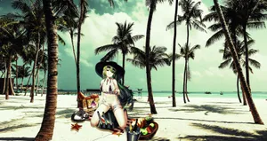 Friends Having Fun Playing Beach Games On A Sunny Day Wallpaper