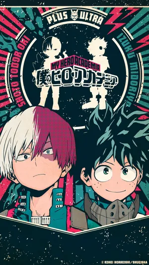 Friends Of Justice, Todoroki And Midoriya Wallpaper