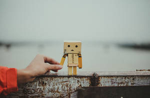 Friendship Cardboard Robot Wallpaper