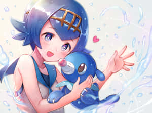 Friendship Of Lana And Popplio Wallpaper