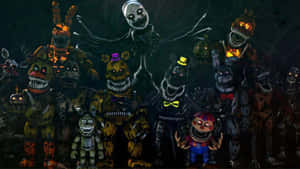 Frightening Five Nights At Freddy's Characters Wallpaper