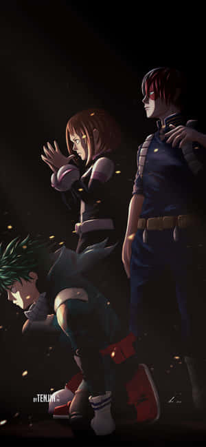 From Rivals To Friends - Deku And Todoroki Wallpaper