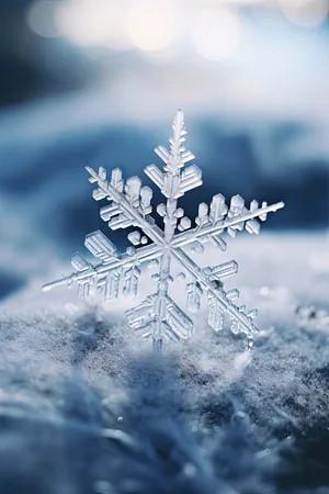 Frosty Snowflake Closeup Wallpaper