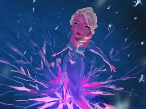 Frozen Elsa Animated Version Wallpaper