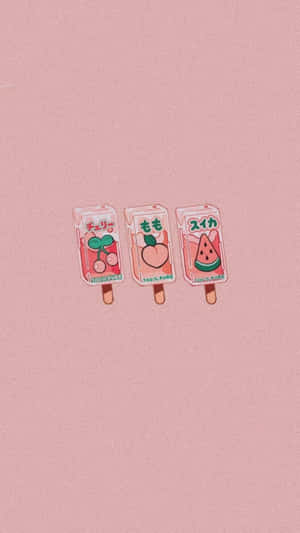 Fruit Popsicle Aesthetic Wallpaper Wallpaper