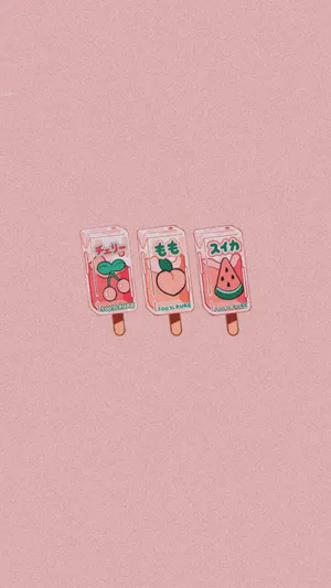 Fruit Popsicle Aesthetic Wallpaper Wallpaper