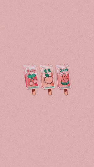 Fruit Popsicles Soft Aesthetic Wallpaper