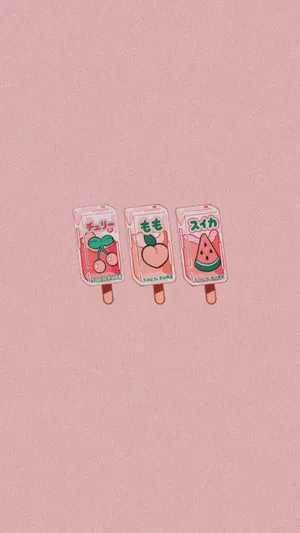 Fruit Popsicles Soft Aesthetic Wallpaper