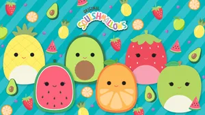 Fruit Squishmallows Fan Art Wallpaper