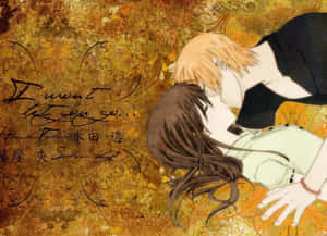 Fruits Basket Akitoand Tohru Kiss Wallpaper
