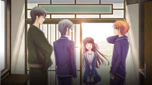 Fruits Basket Characters At Home Wallpaper